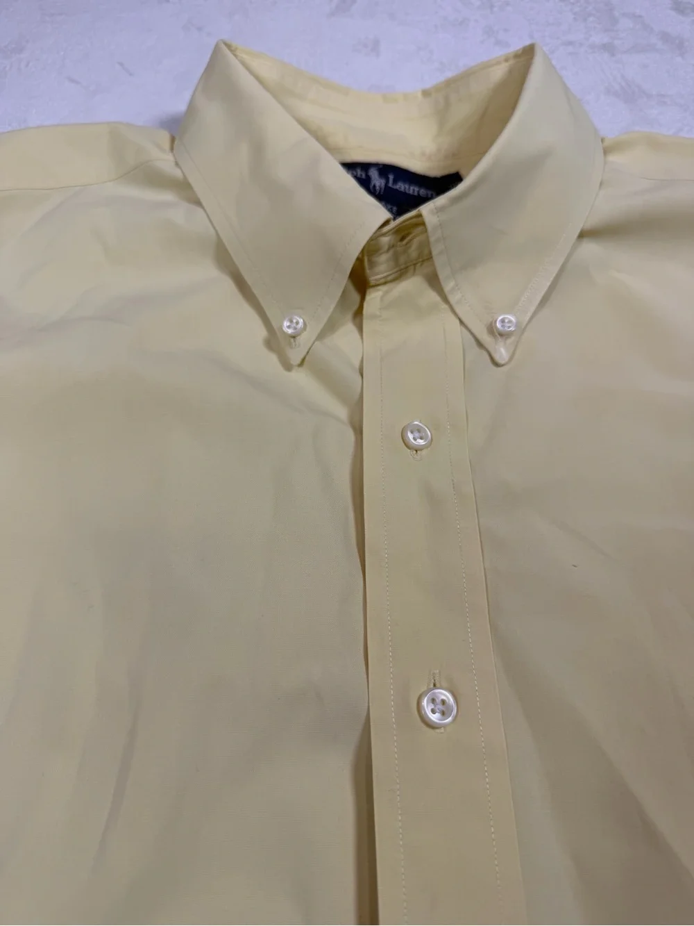 Polo Ralph Lauren Blake XL Light Yellow Short-Sleeve Button-Down Shirt